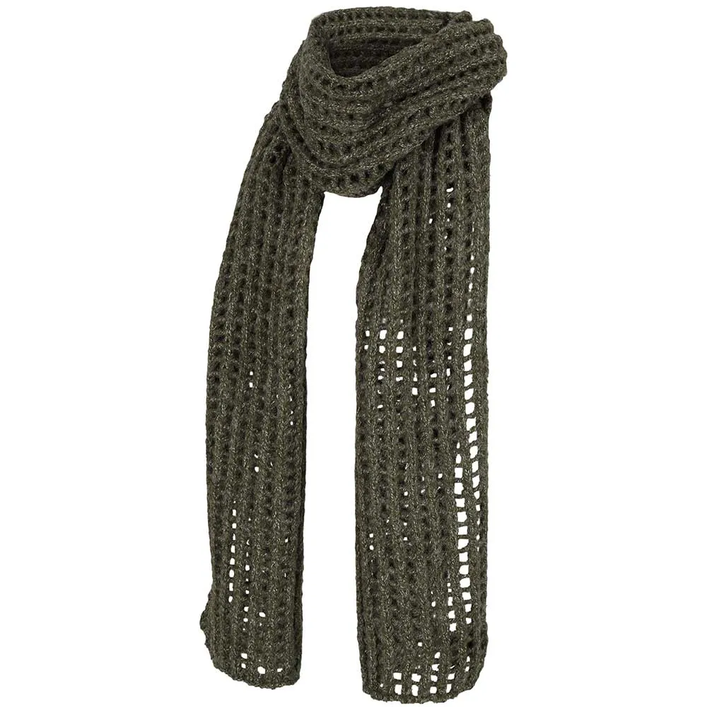 Scarf Knitted Khaki Melange