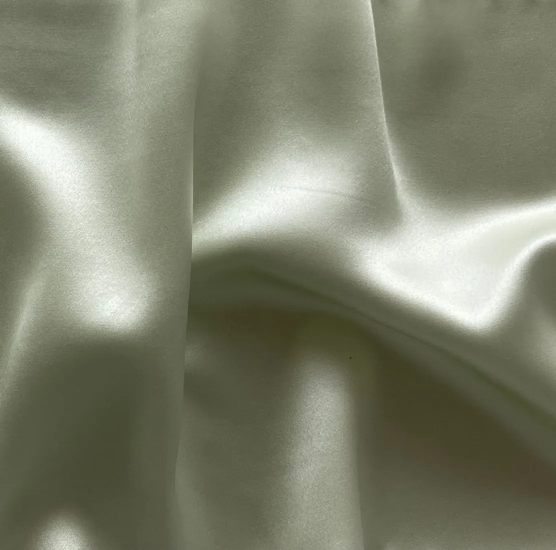 Soft Tea Green Silk Satin Charmeuse