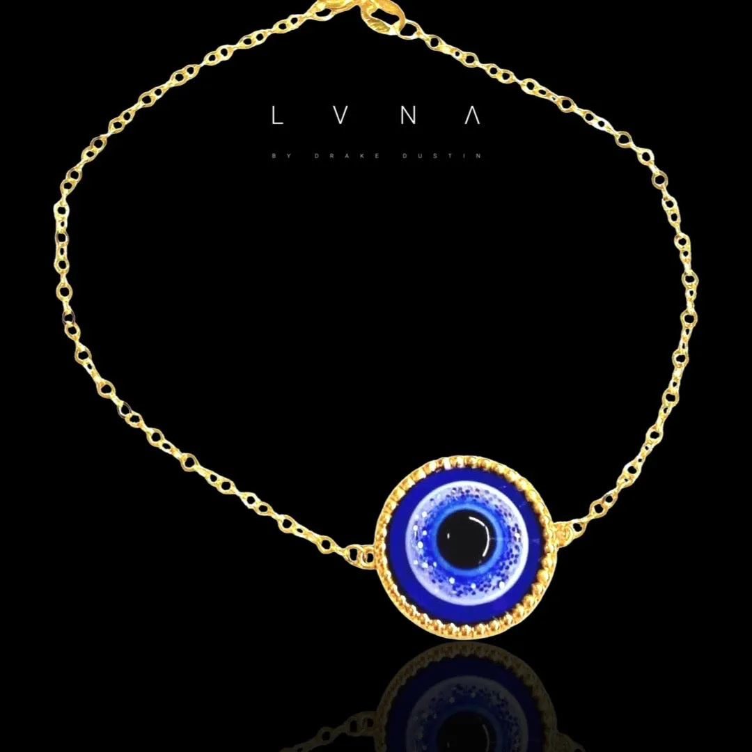 The Vault | Blue Evil Eye Diamond Bracelet 18kt