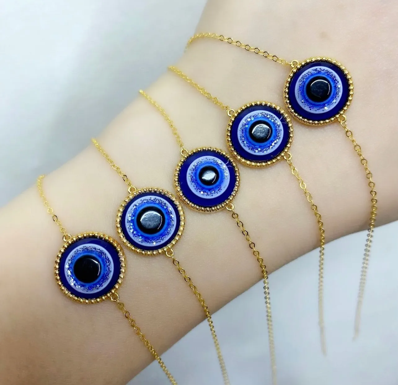 The Vault | Blue Evil Eye Diamond Bracelet 18kt