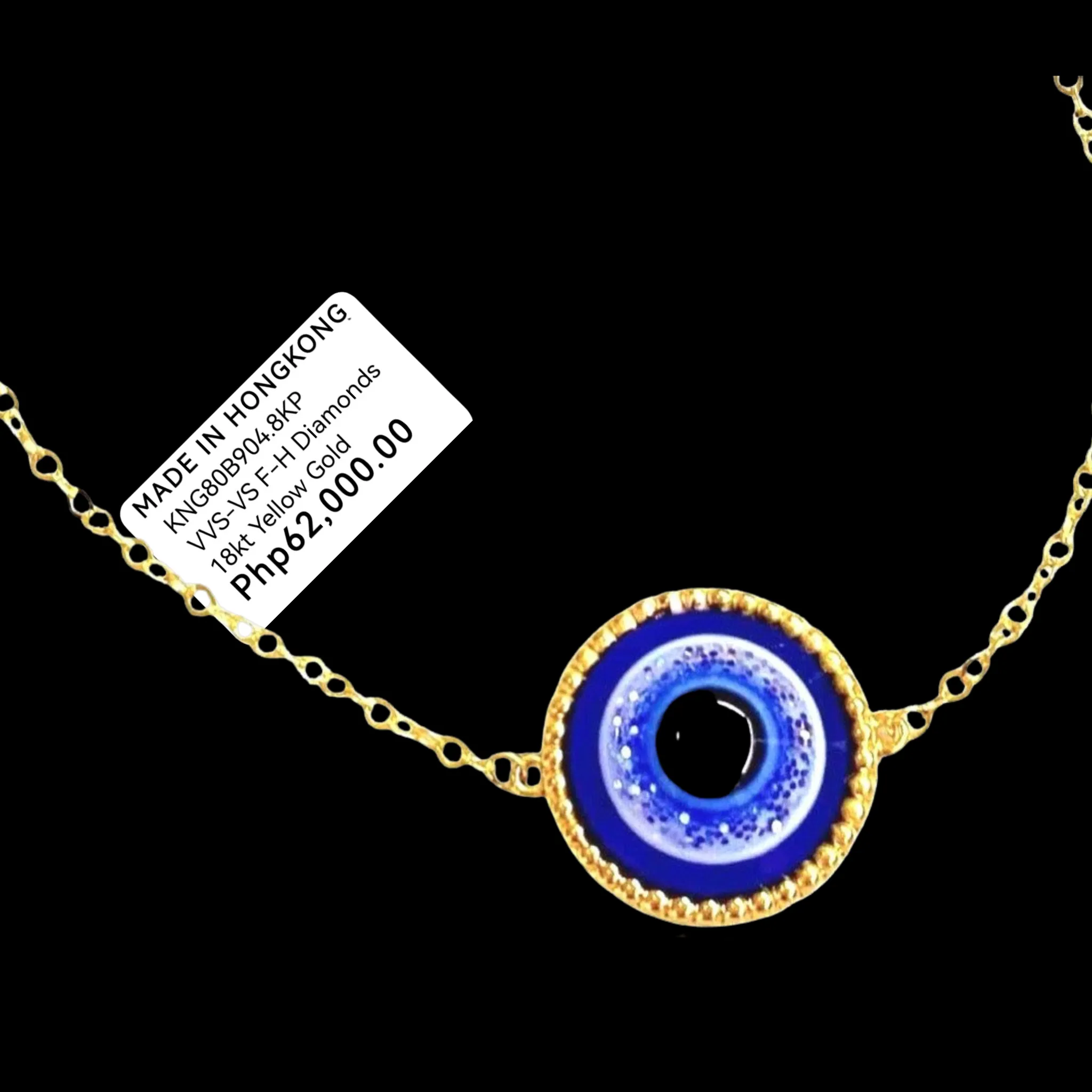 The Vault | Blue Evil Eye Diamond Bracelet 18kt