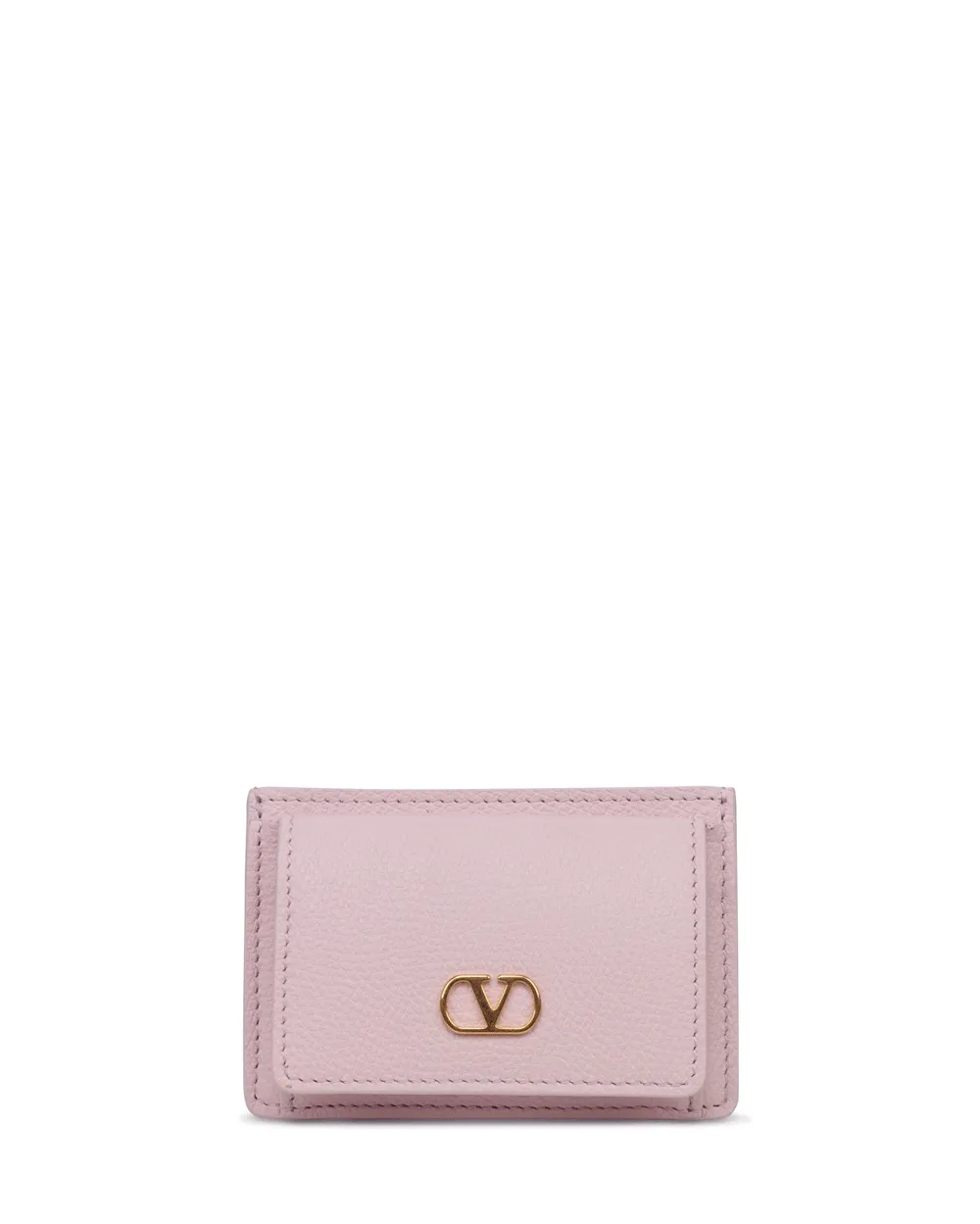 VLogo Coin and Card Case in Rose Quartz