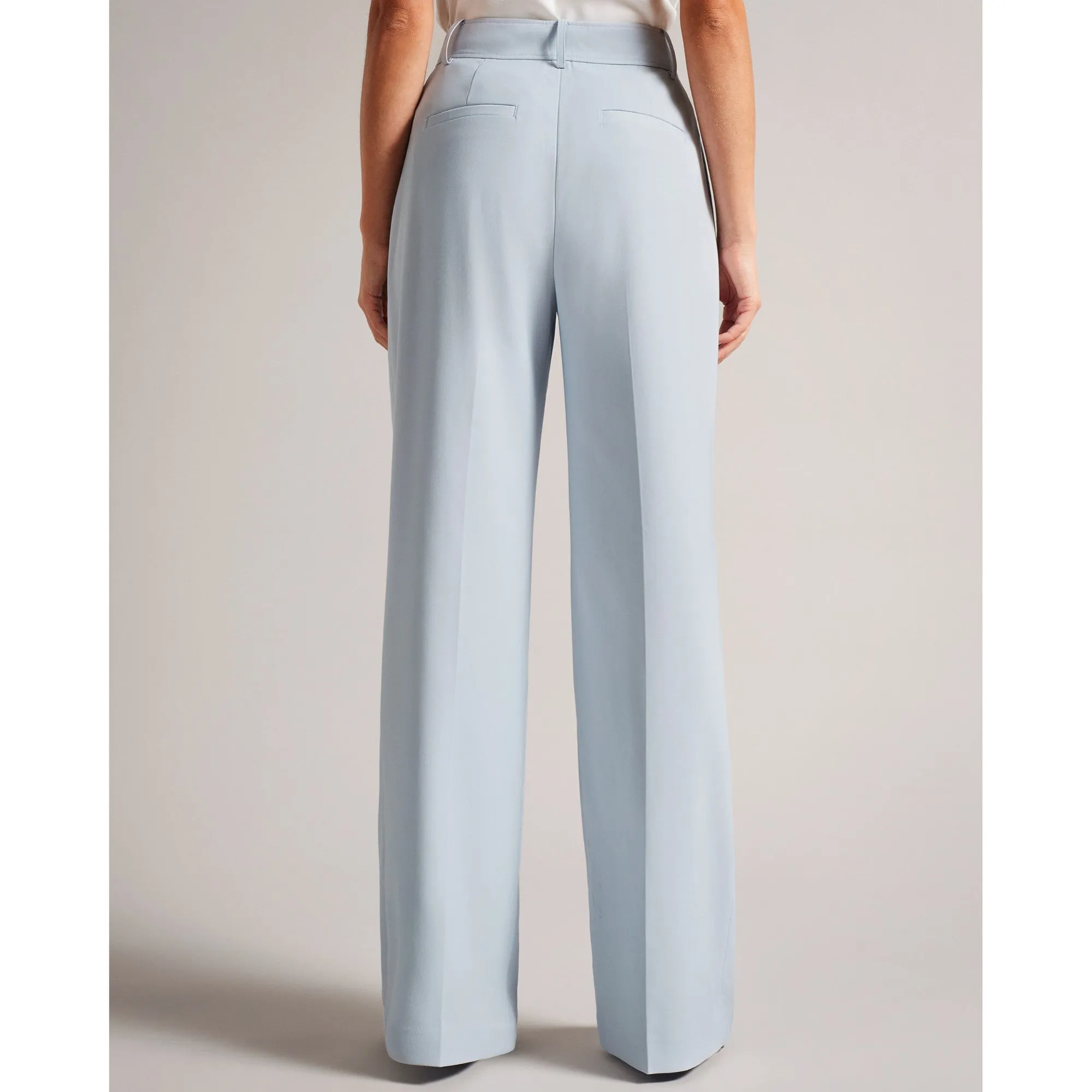 Women Wmt-Hildiat-High Waisted Wide Leg Trouser - Baby-Blue